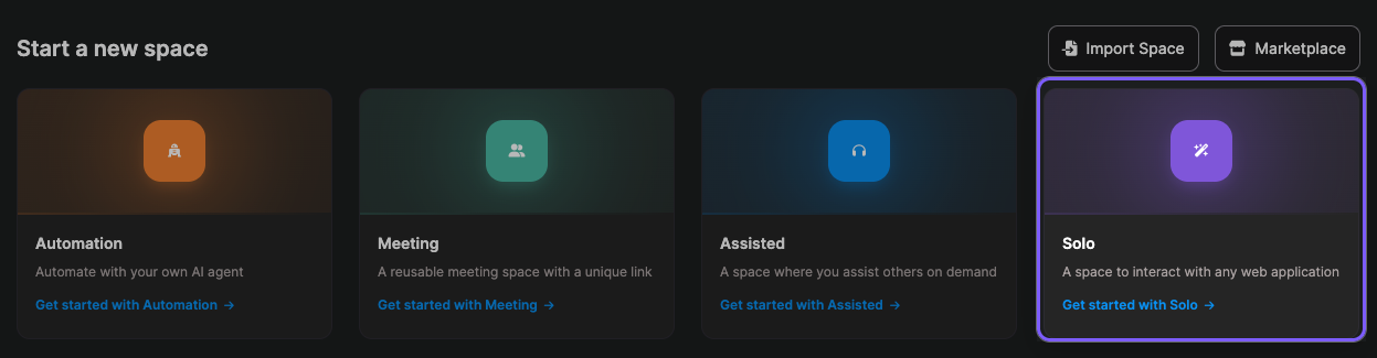 Create a Webfuse SPACE