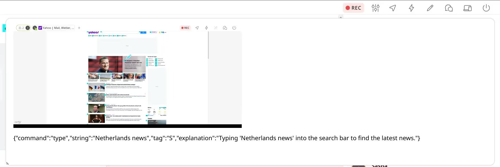 Popup example inside the session