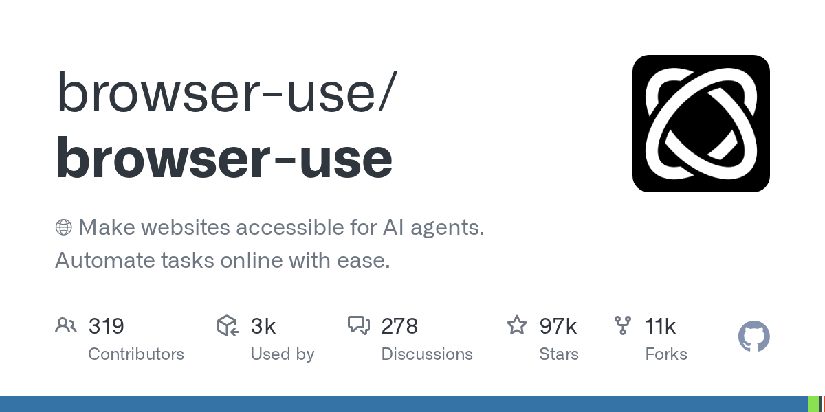 Browser-Use GitHub repository social preview