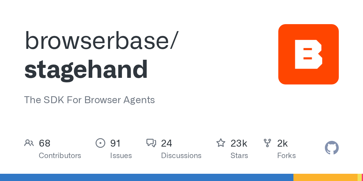Stagehand Browserbase AI browser automation framework GitHub repository preview