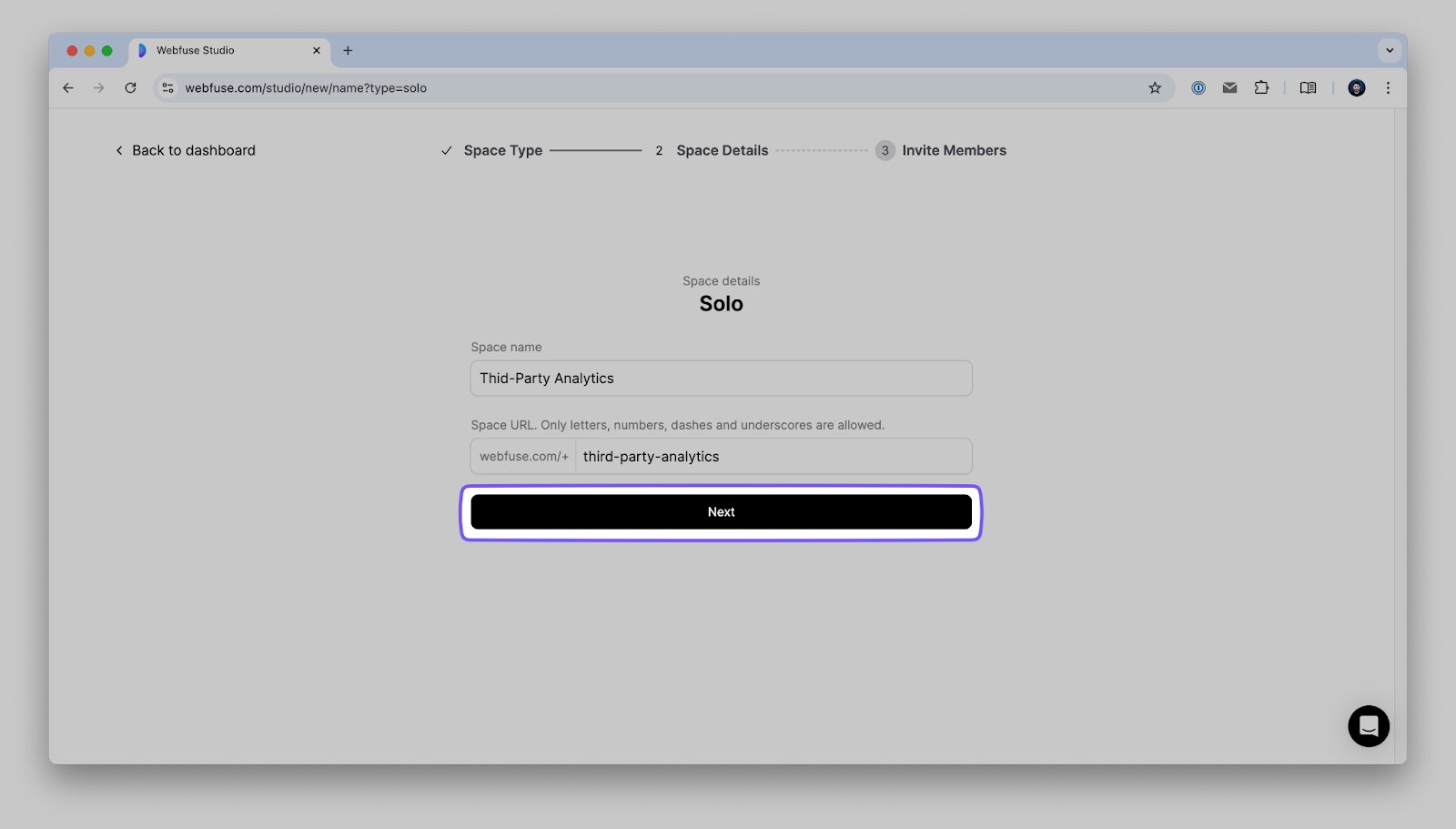 Naming Webfuse Space