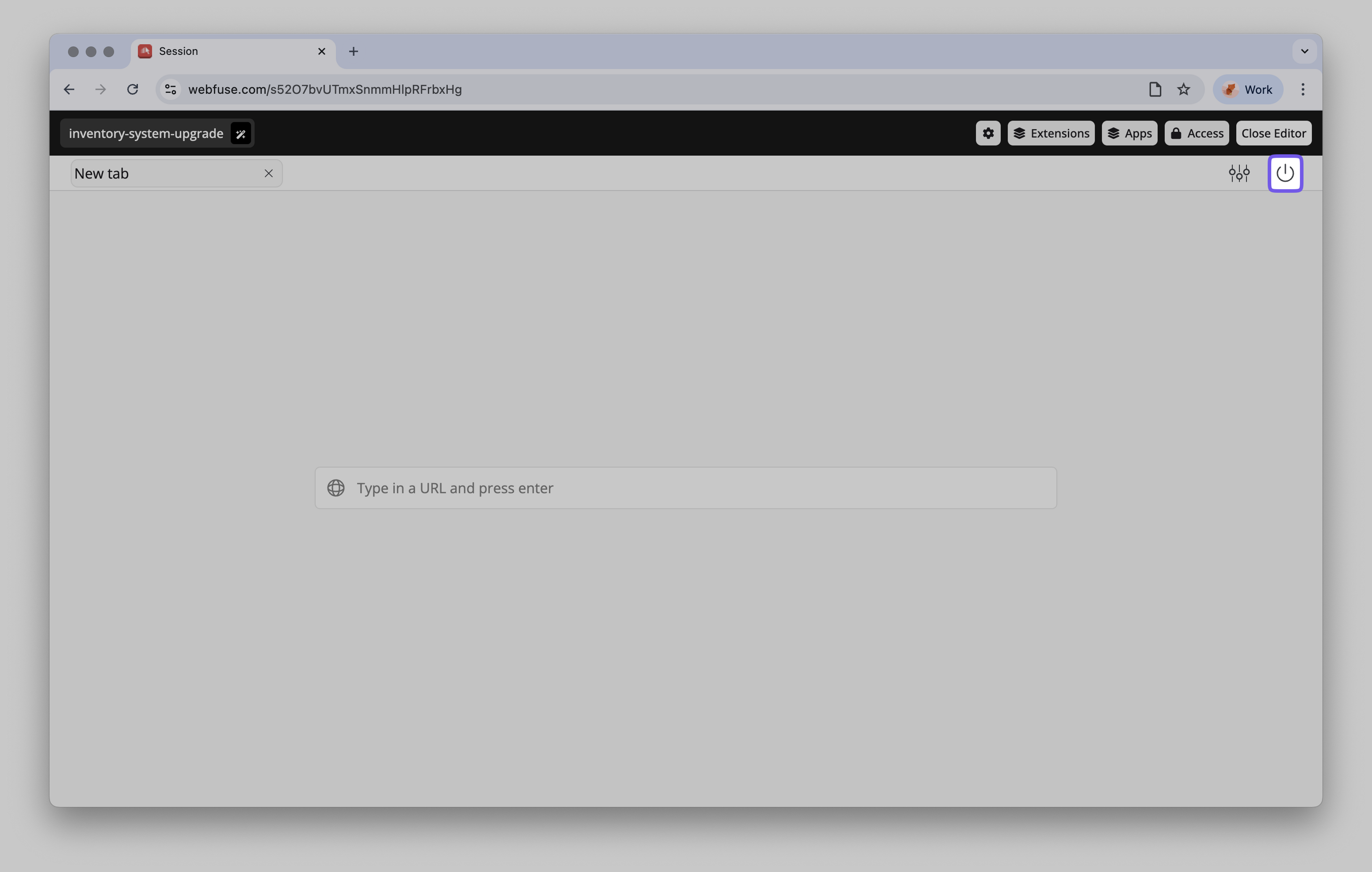 Selecting the extension folder for upload.