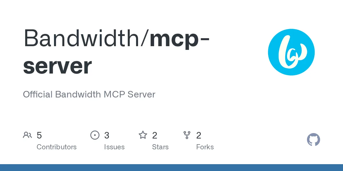 Bandwidth/mcp-server on GitHub