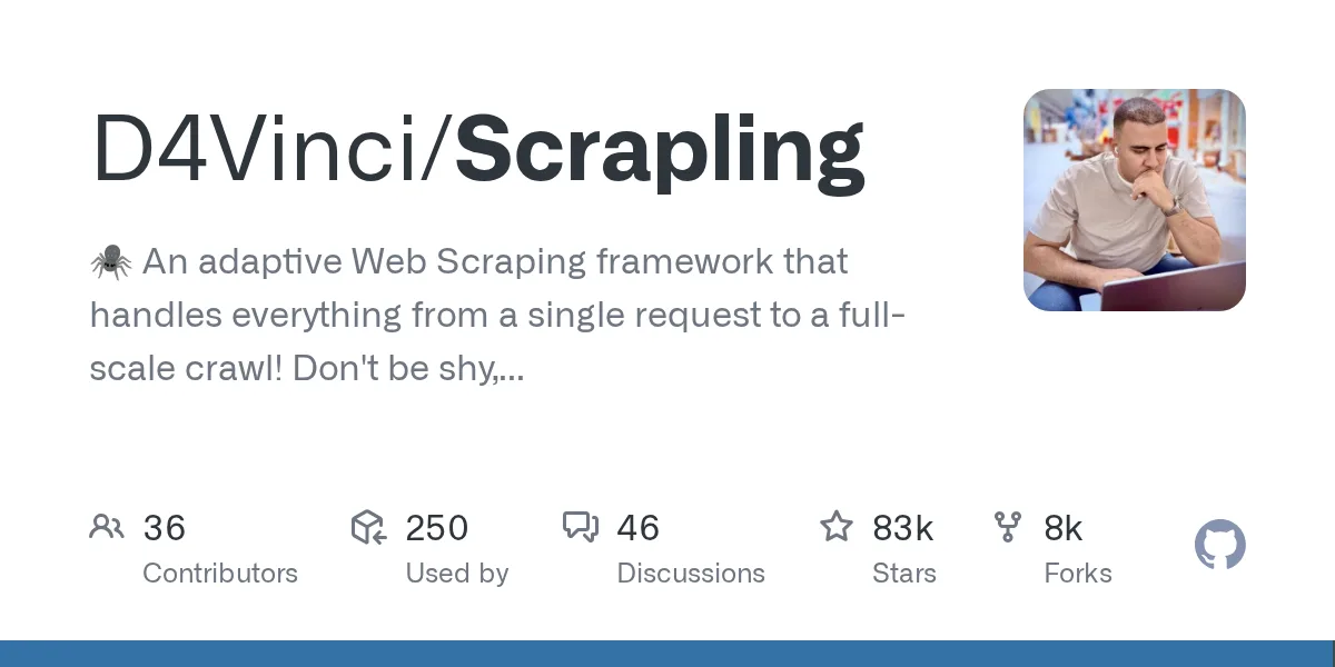D4Vinci/Scrapling on GitHub