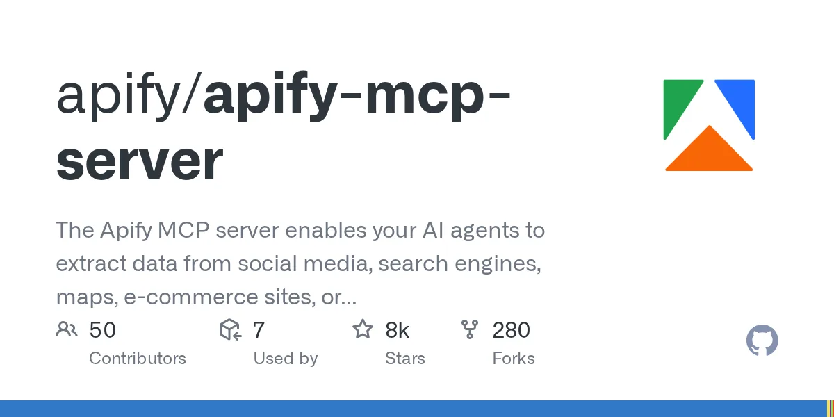 apify/apify-mcp-server on GitHub