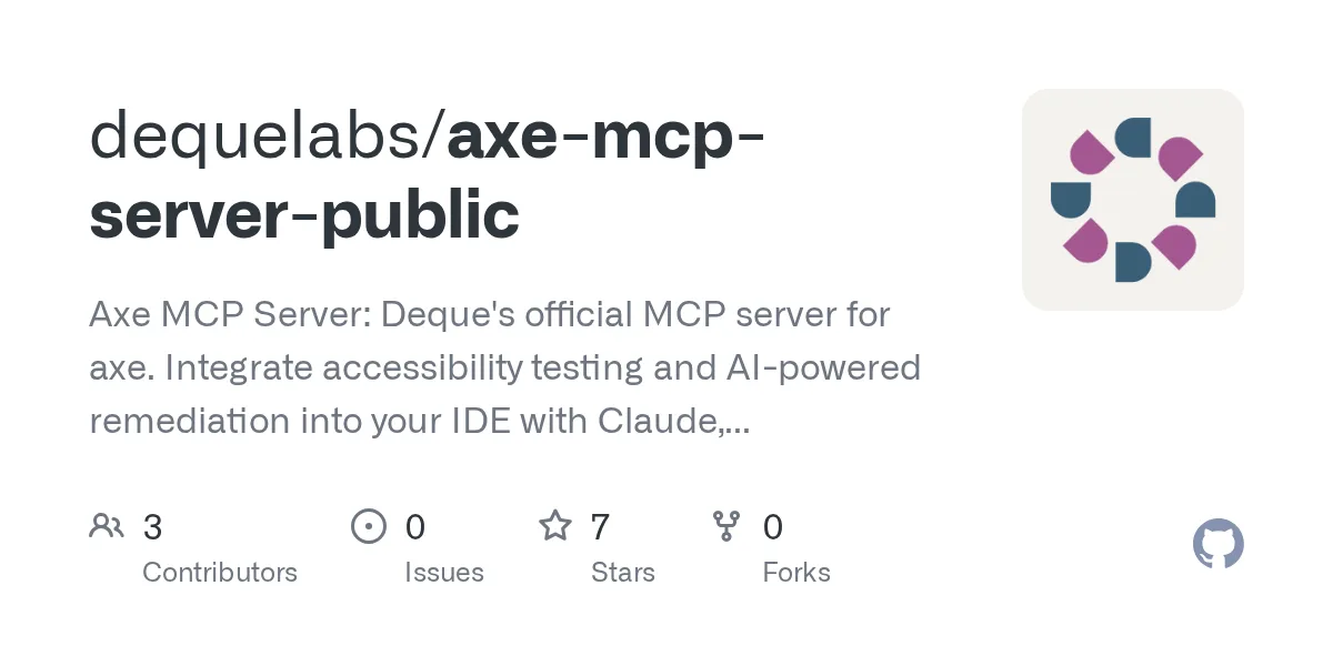 dequelabs/axe-mcp-server-public on GitHub