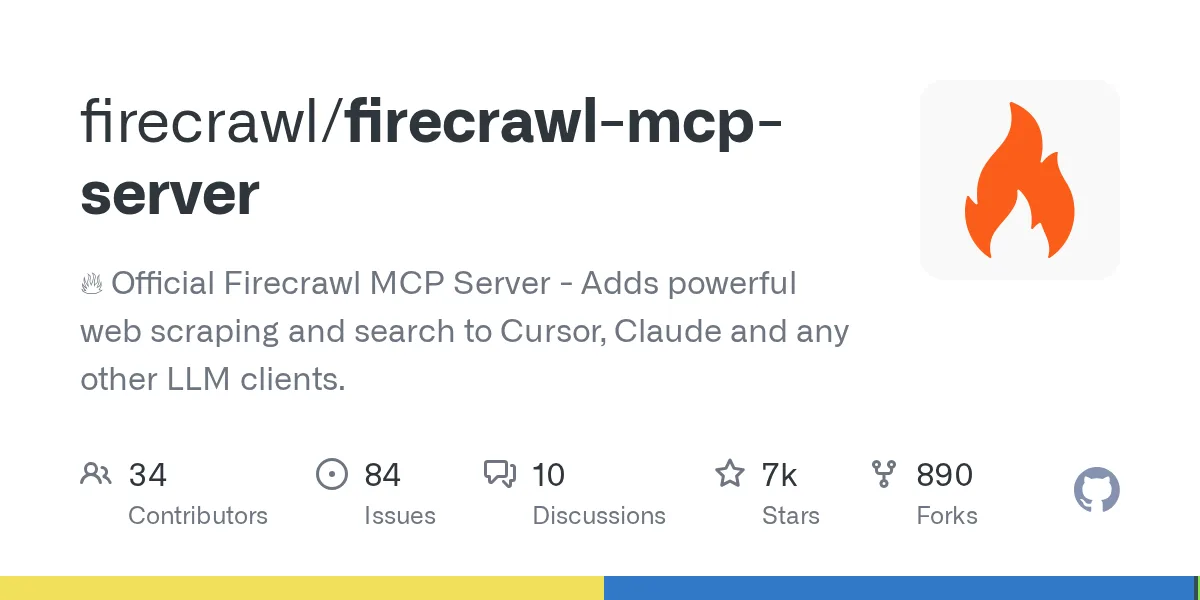 firecrawl/firecrawl-mcp-server on GitHub