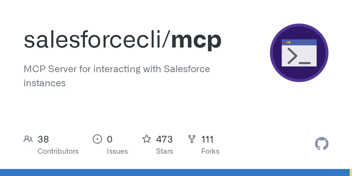 salesforcecli/mcp on GitHub