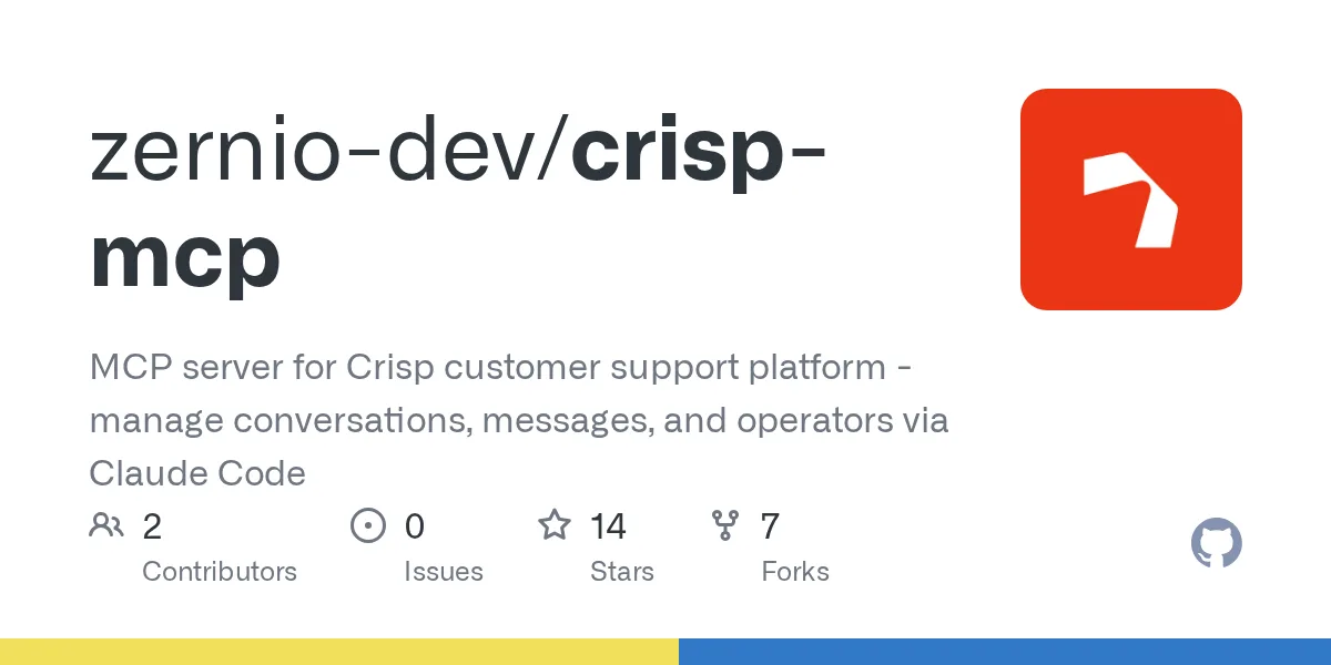 zernio-dev/crisp-mcp on GitHub